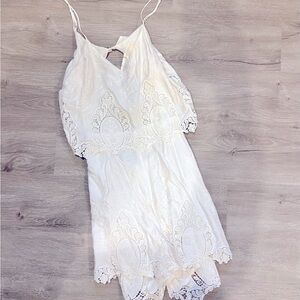 Bridal white romper